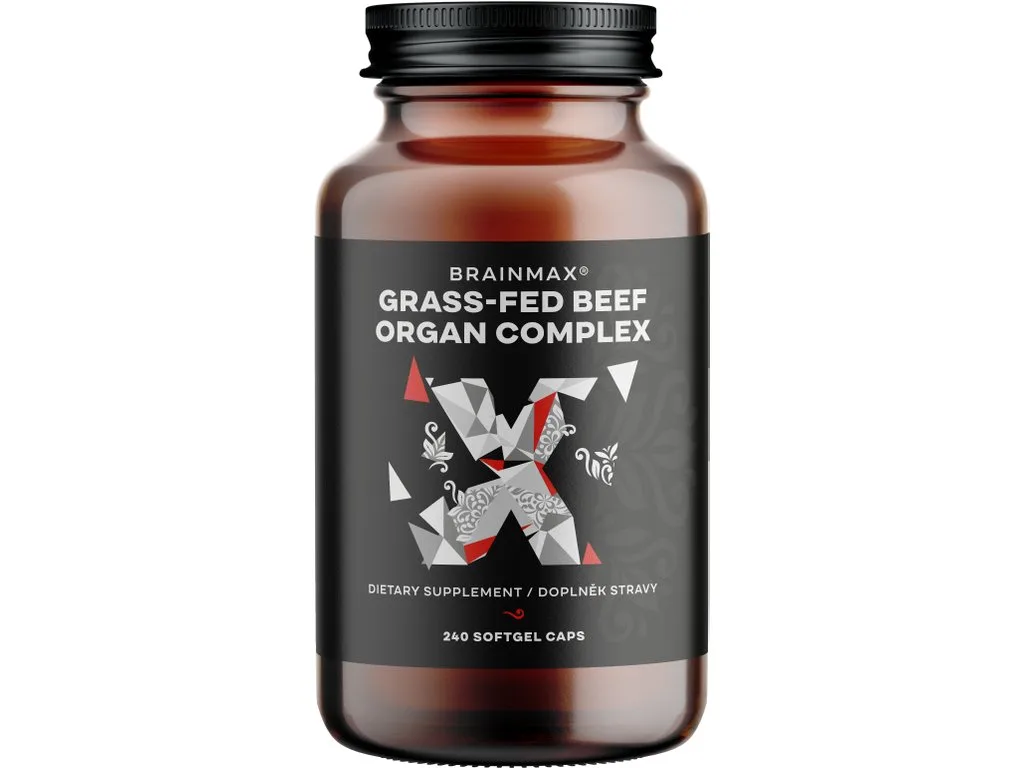 BrainMax Grass-Fed Beef Organ Complex, 240 kapslí