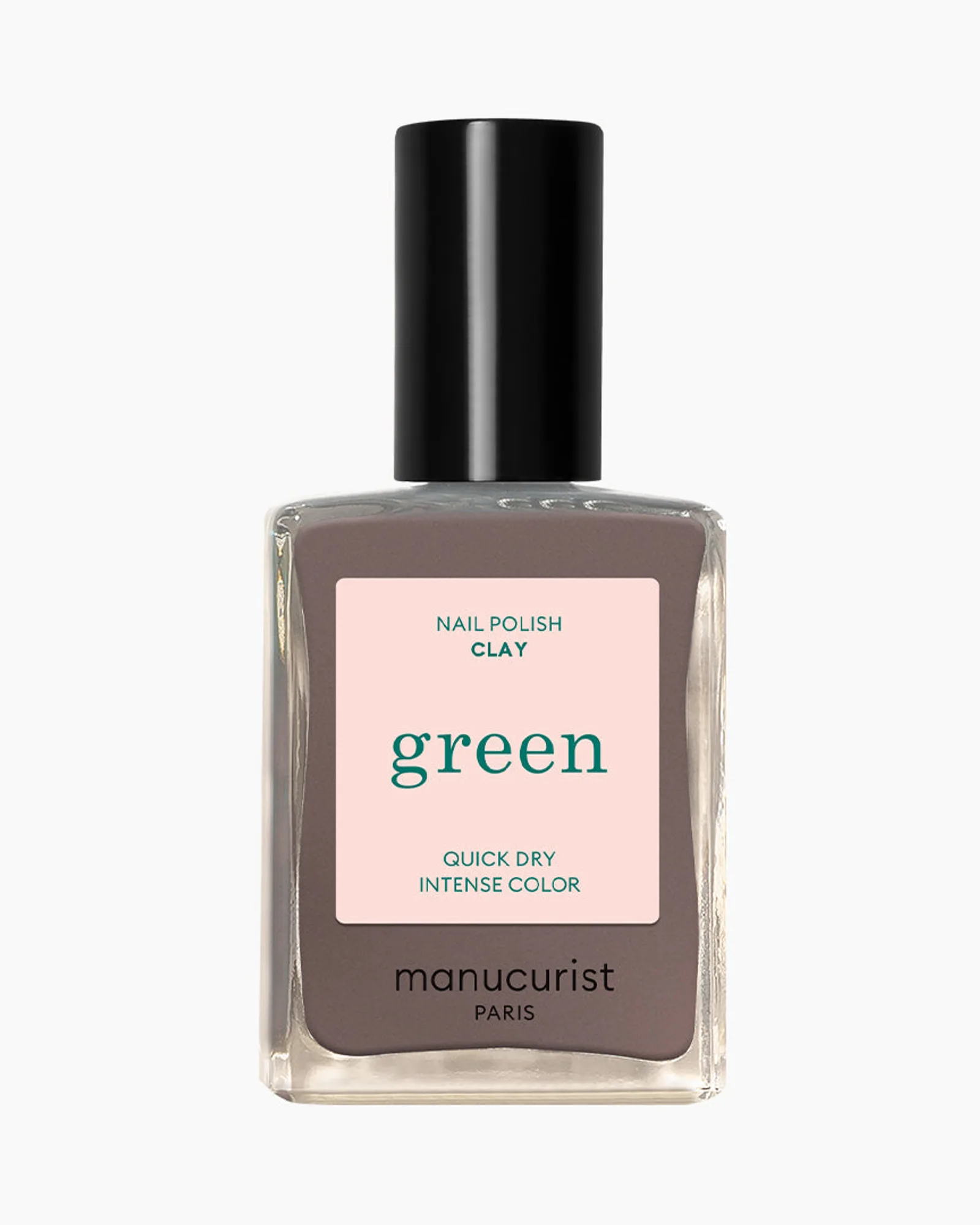 Green™ lak na nehty Clay – lahvička jílově šedého laku