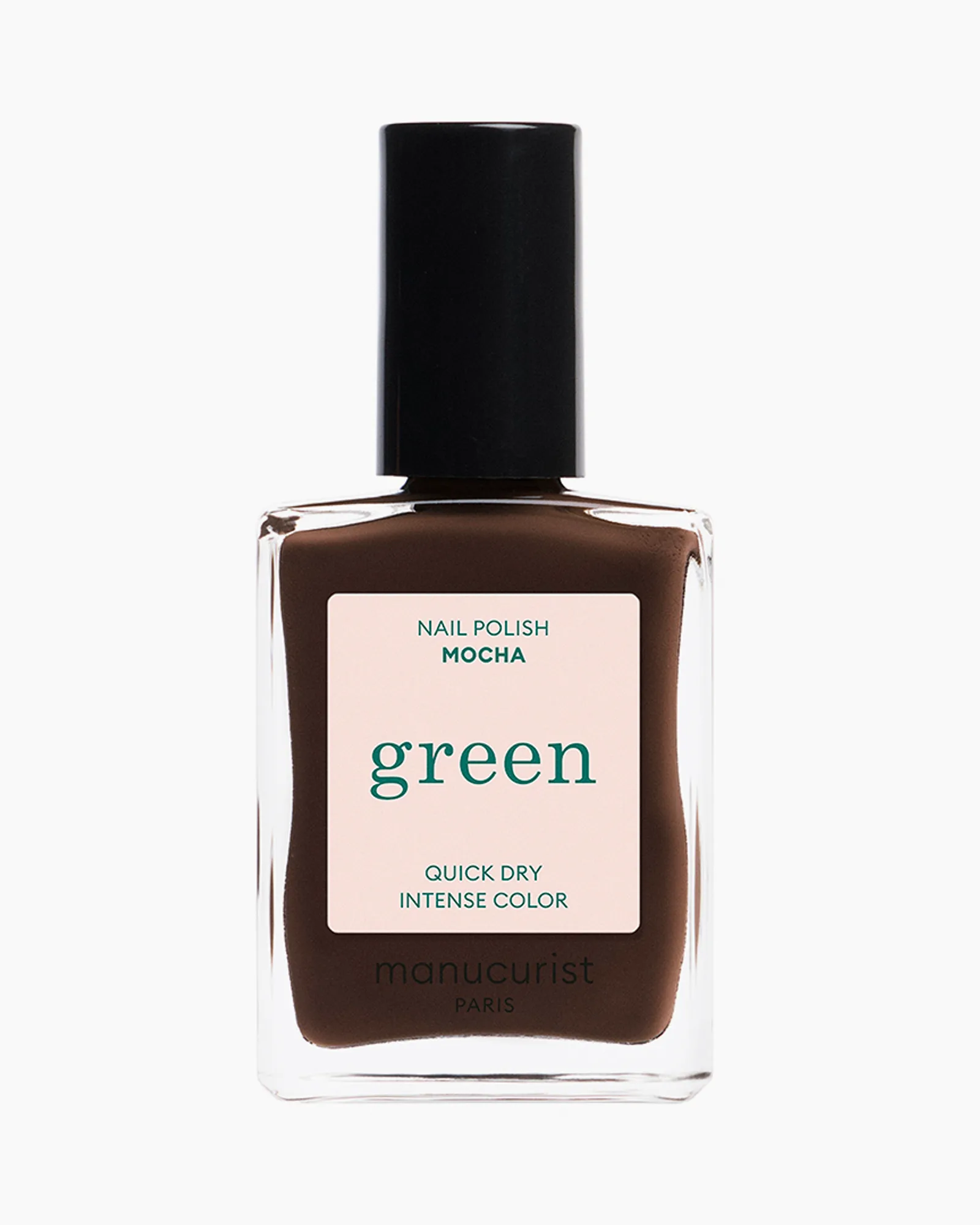 Green™ lak na nehty Mocha – lahvička tmavě hnědého laku