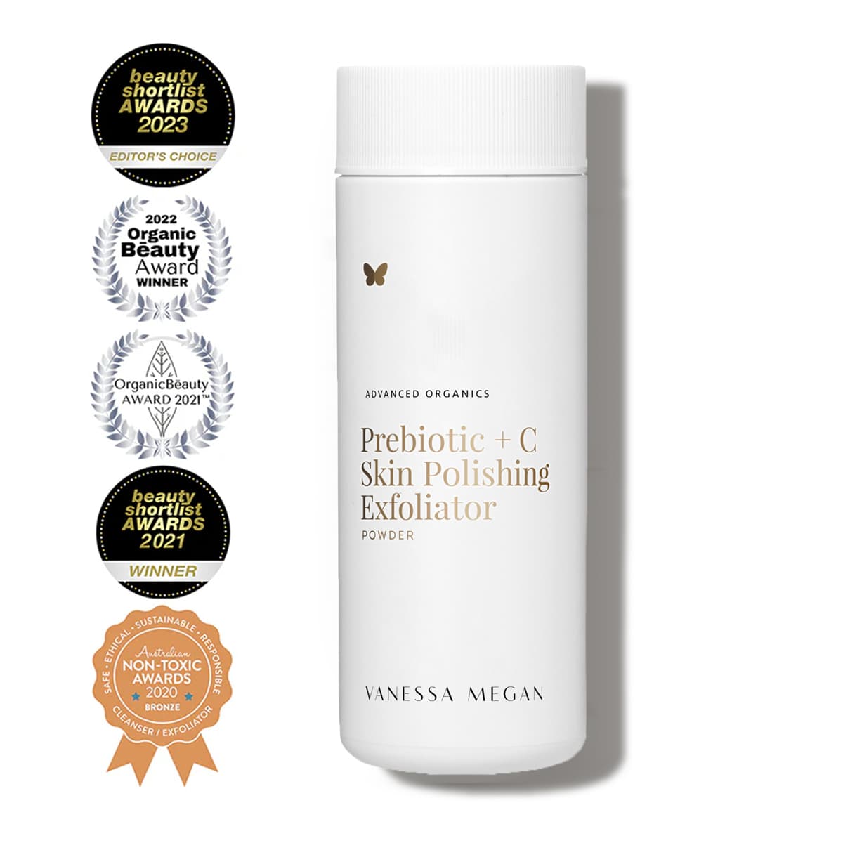 Prebiotický + vitamin C exfoliační čistící pudr Prebiotic + C Skin Polishing Exfoliating Powder