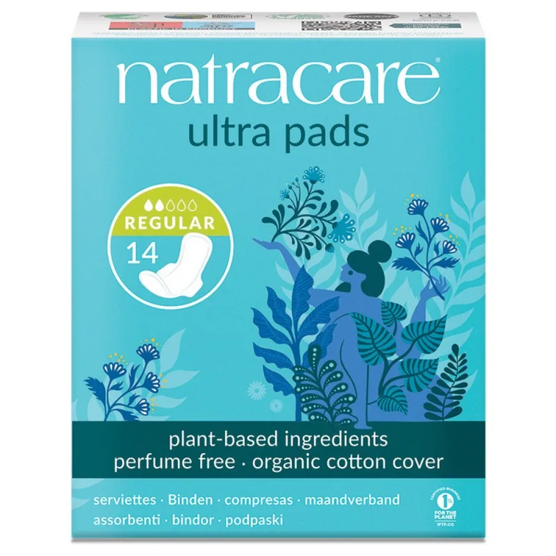 Natracare — Menstruační vložky s křidélky pro slabé dny 14 ks